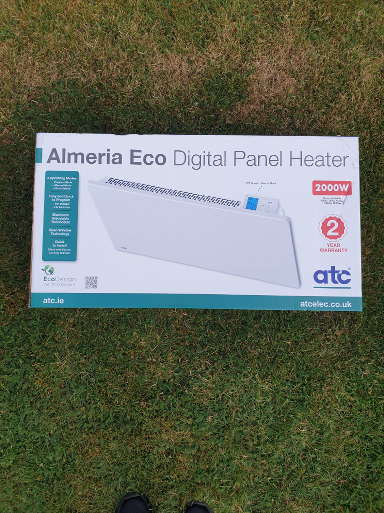 New ATC Almeria ECO Digital LED 2000W Electric Programmable Panel Heater Creda Dimplex Fischer