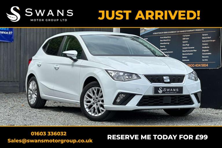 2019 SEAT Ibiza 1.0 MPI SE Technology White Manual Petrol 2019 Hatchback Petrol Manual