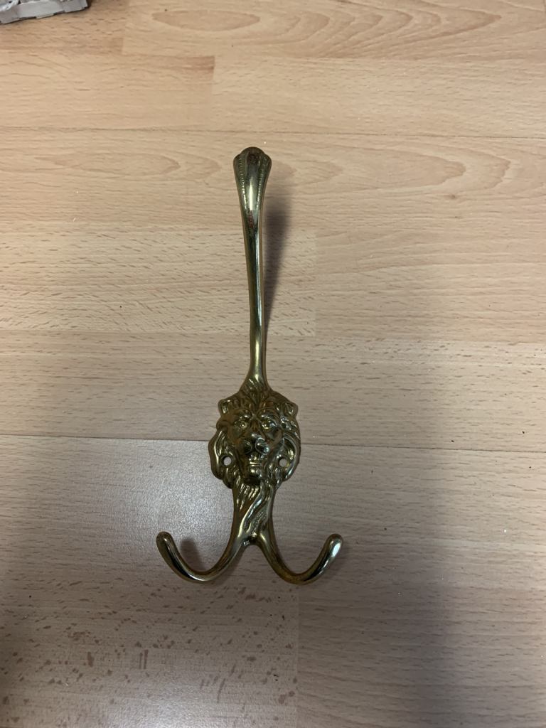 Lion Coat/Clothes Brass Holder