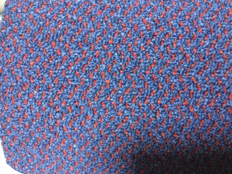 REDUCED Blue/red patterned gel back carpet