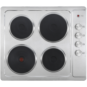 Cata UBSPH60KCR 60cm Stainless Steel, Hot Plate Electric Hob