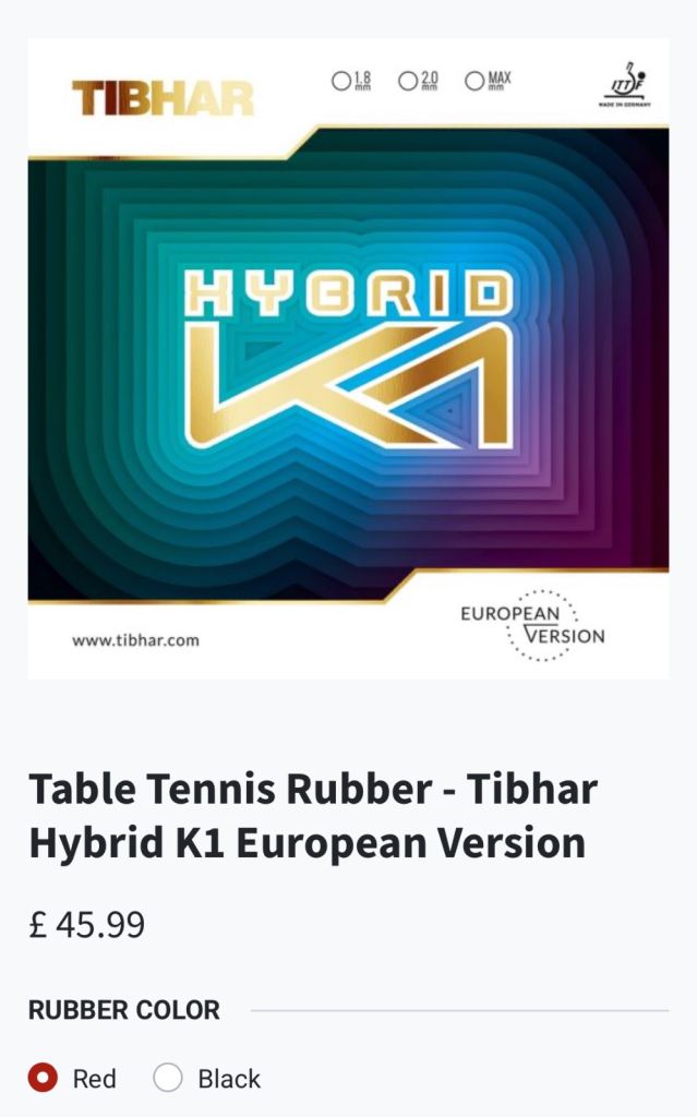 Table tennis racket advanced setup