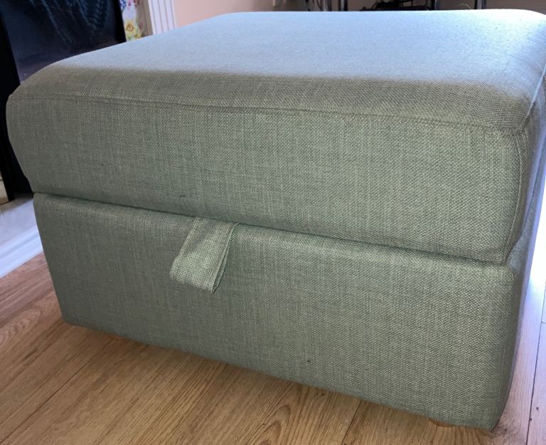 DFS Zeb mint green storage footstool new unused 