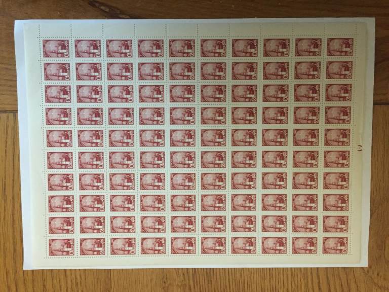 Sheet of 100 unmounted mint 1961 definitive Russian stamps - SG 2528 - 2018 cat. value £230 