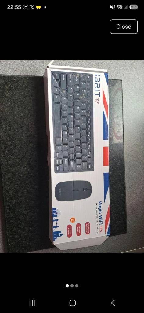 Magic IBrit Wireless Keyboard and Mouse – New, Black
