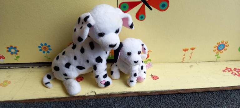 Animagic Ruby and Lottie interactive dalmatian mother and puppy plush toy set