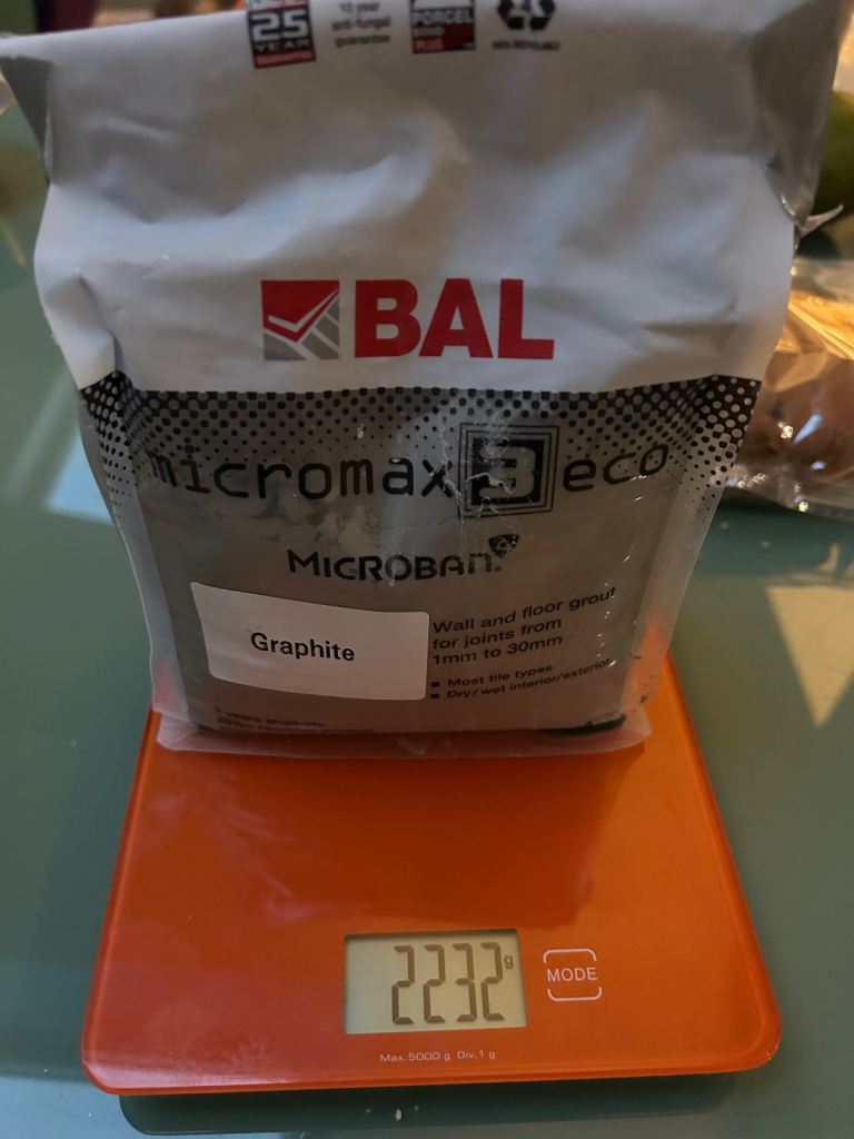 Almost complete BAL micro max graphite grout