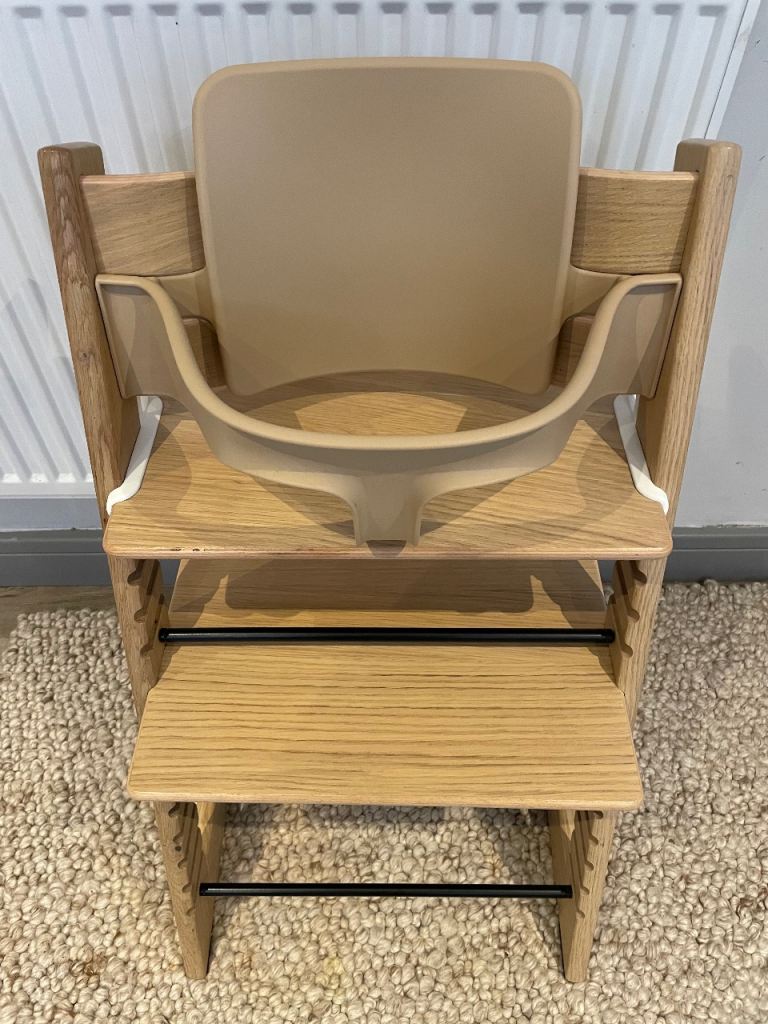 Stokke Tripp Trapp Highchair, Baby Set' & Tray Bundle, Natural