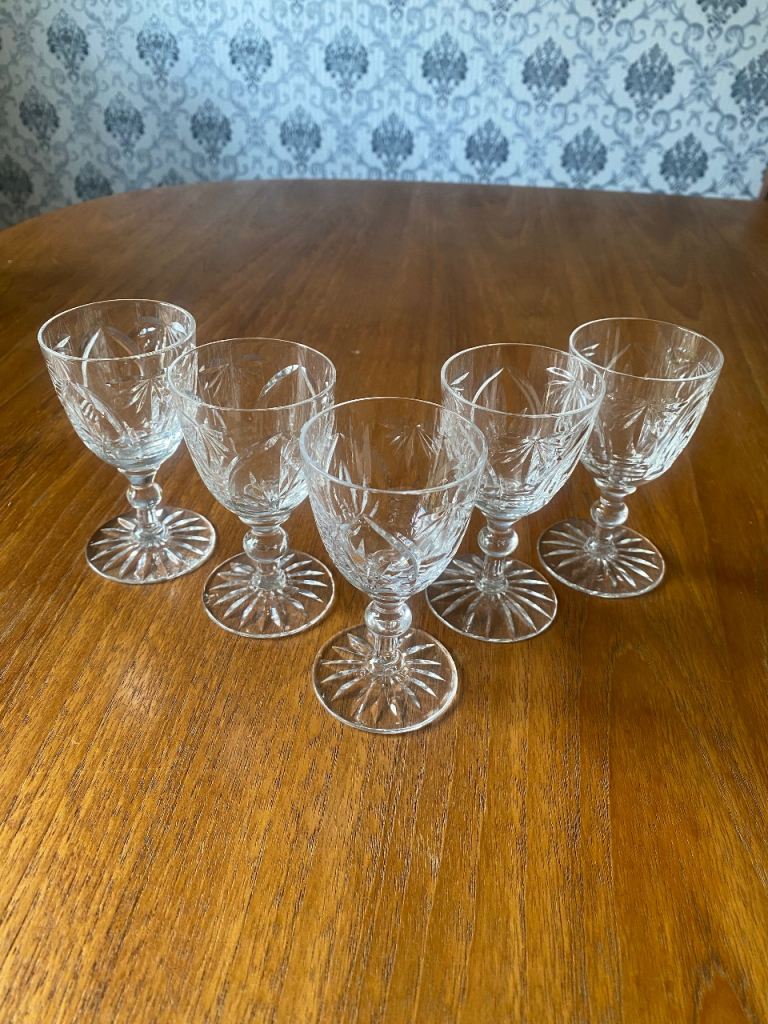 Stuart crystal sherry glasses
