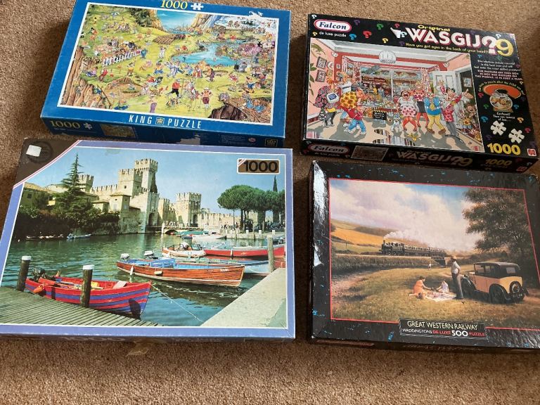 4 JIG SAW PUZZLES. WILL SELL SEPARATELY 