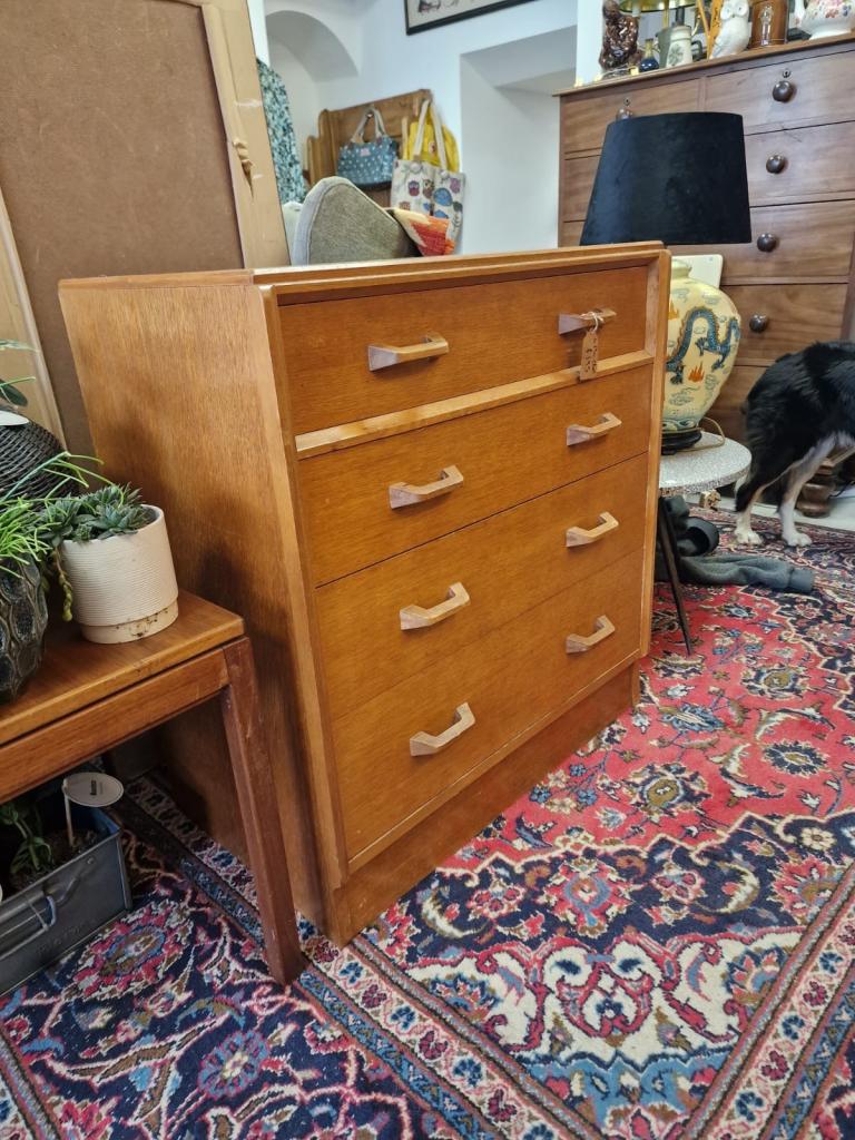 A mid century oak G Plan Brandon bureau chest of drawers