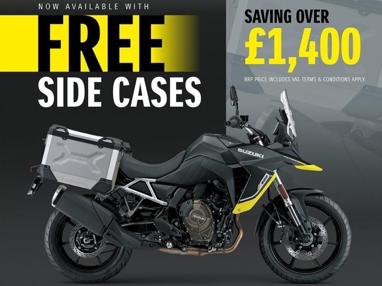 2026 Suzuki DL800 RE V-Strom, Free side cases