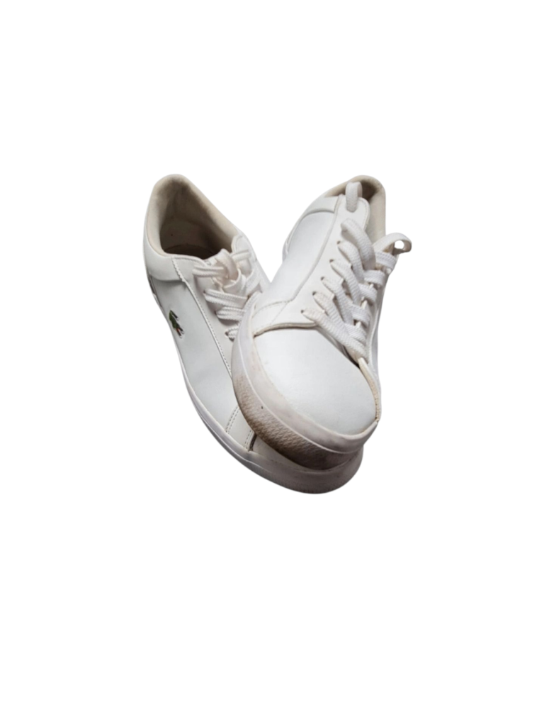 White Lacoste Leather Trainers - Classic Sneakers