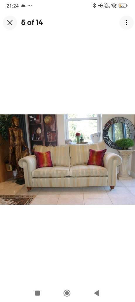 Designer Handmade Duresta high quality sofa and armchair