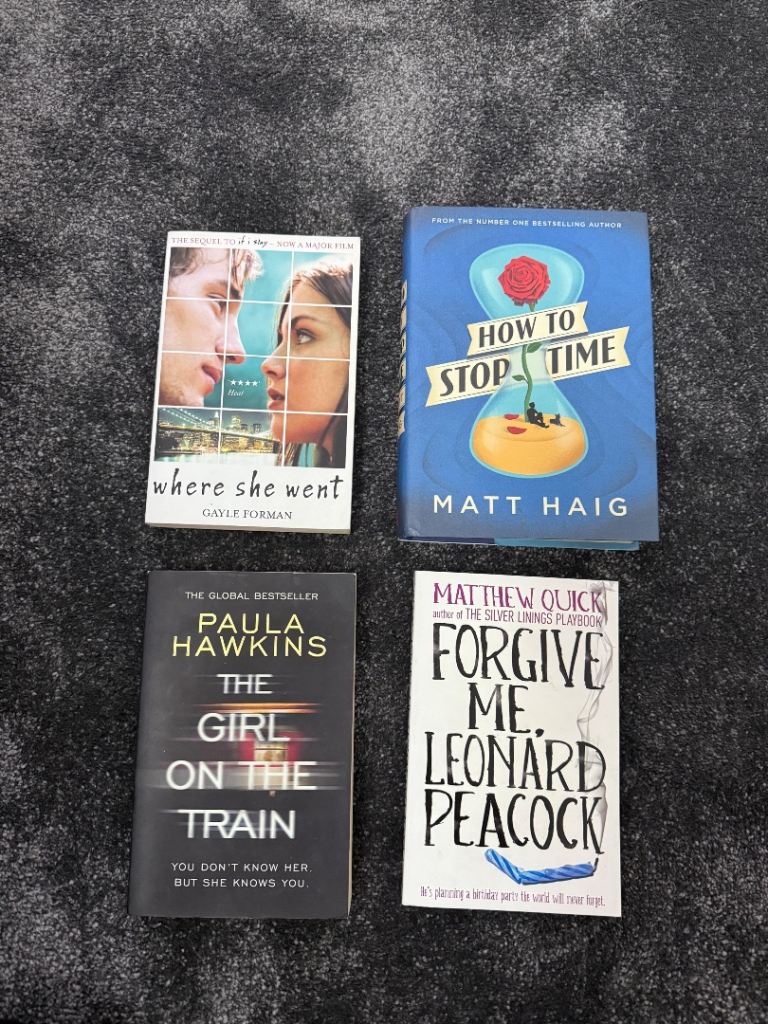 4x brand new book set for sale: the girl on the train, how to stop time and more