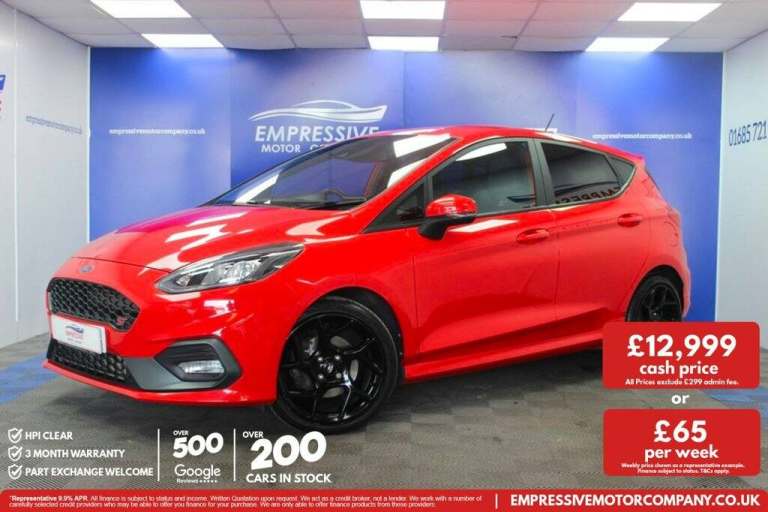 2019 69 FORD FIESTA 1.5T ECOBOOST ST-2 HATCHBACK 5DR PETROL MANUAL EURO 6 (S/S)