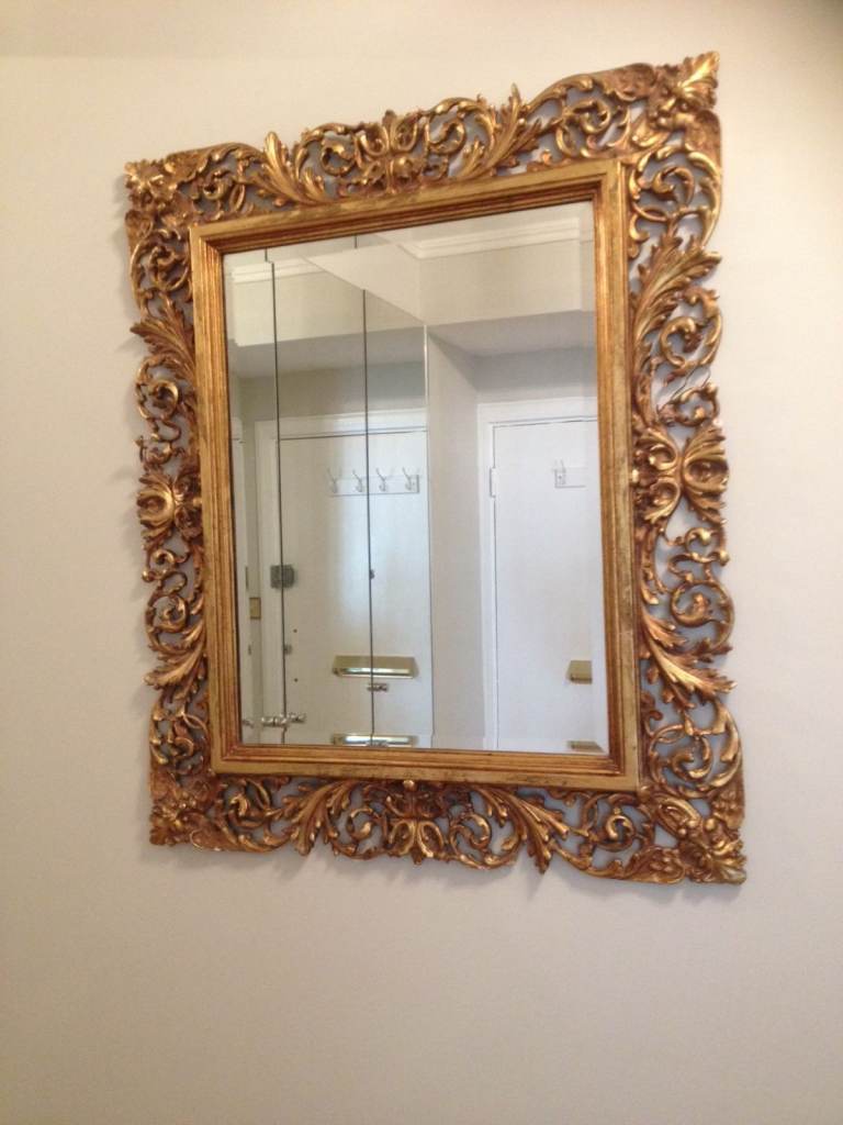 Beautiful Ornate Antique Italian Gilt Mirror 