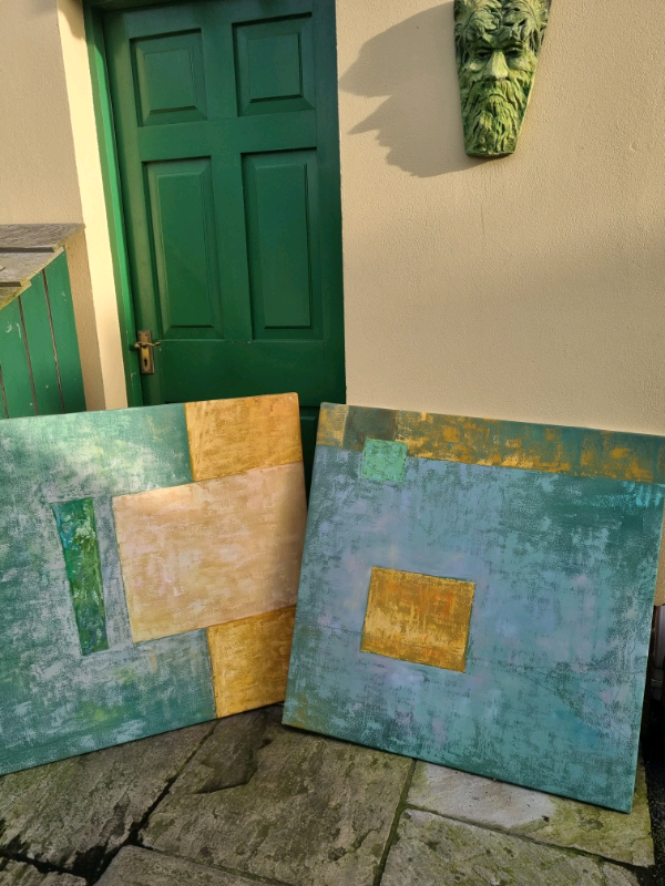 Pair of matching oils on canvas