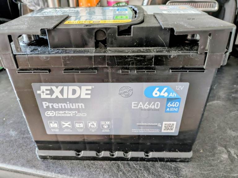 Car Battery - Exide Starter Battery EA640 - Suits a wide range of vehicles.