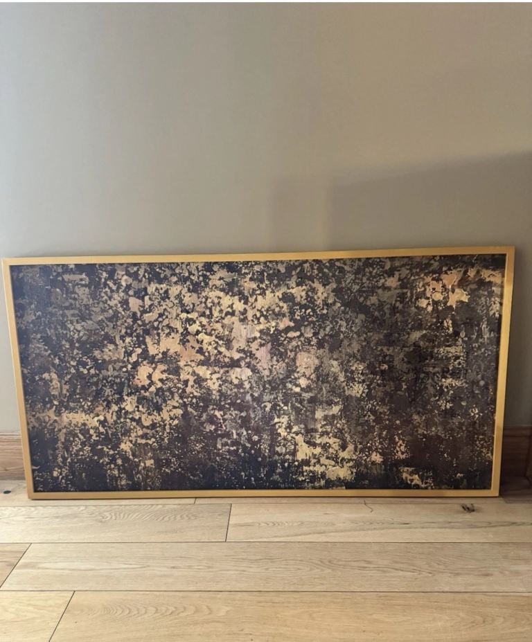 image for Abstract Canvas - Acrylic Gold and Brown