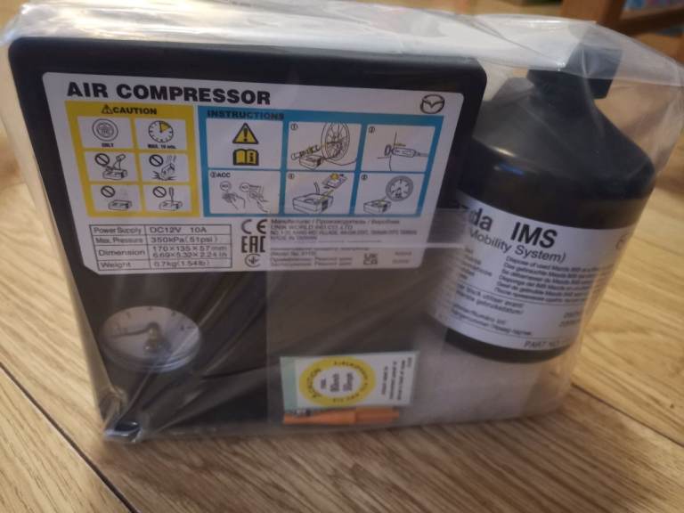 Universal Emergency Puncture Car Tyre Repair Kit Inflator 12V Electric Pump Compressor & Sealant