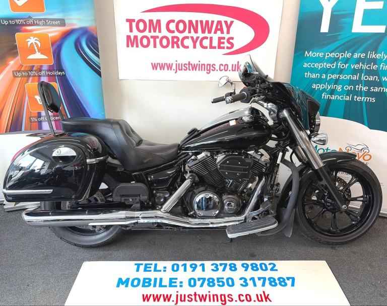 YAMAHA XVS 950 MIDNIGHT STAR, 2012(12), 1 OWNER, 8,313 MILES, MANY EXTRAS, £4495