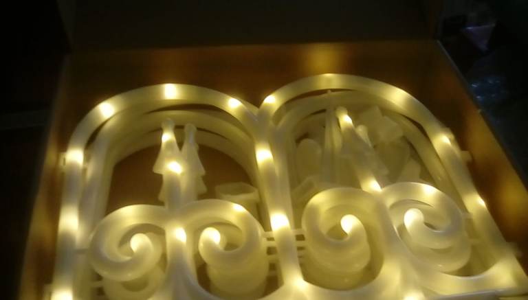 Christmas tree light up fencing