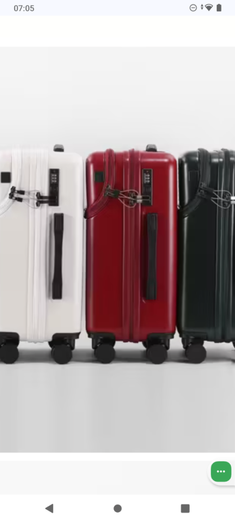 image for Front-Opening Luggage with Cup Holder, Small Lightweight Carry-On Suitcase with Lock.