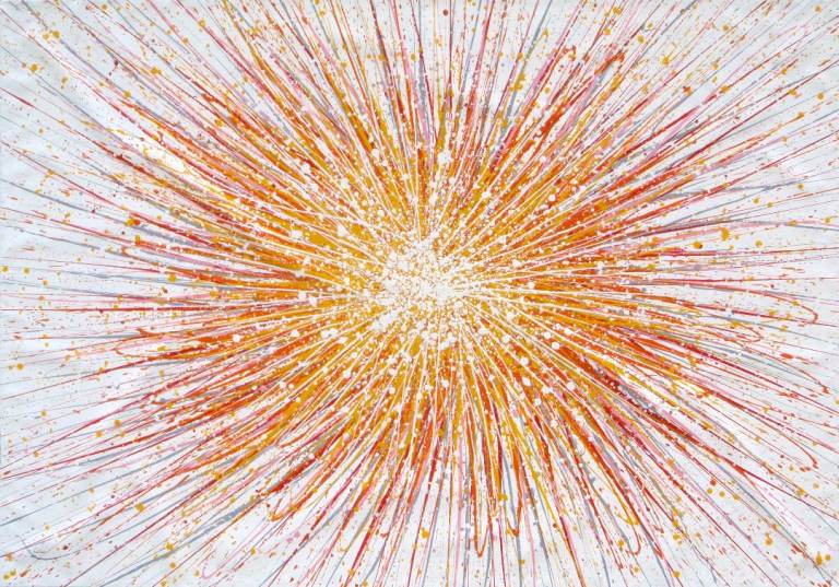 Very Large Yellow Sun Modern Wall Art New Painting 159x112cm Hand Painted Big Canvas | Free Delivery