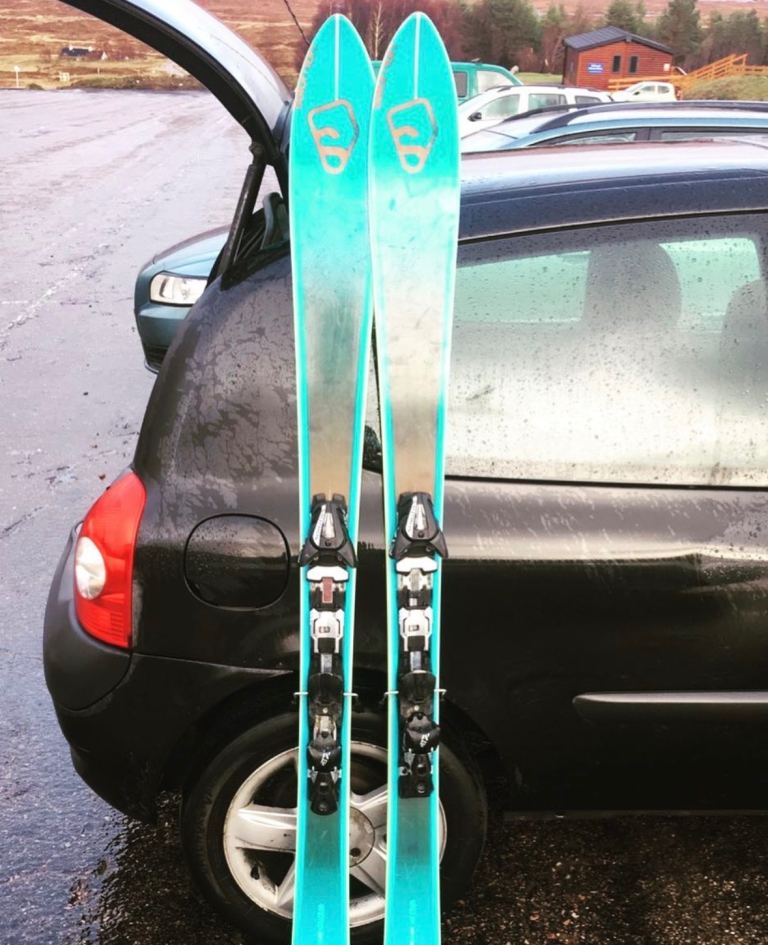 Ski’s with bindings, boots and poles