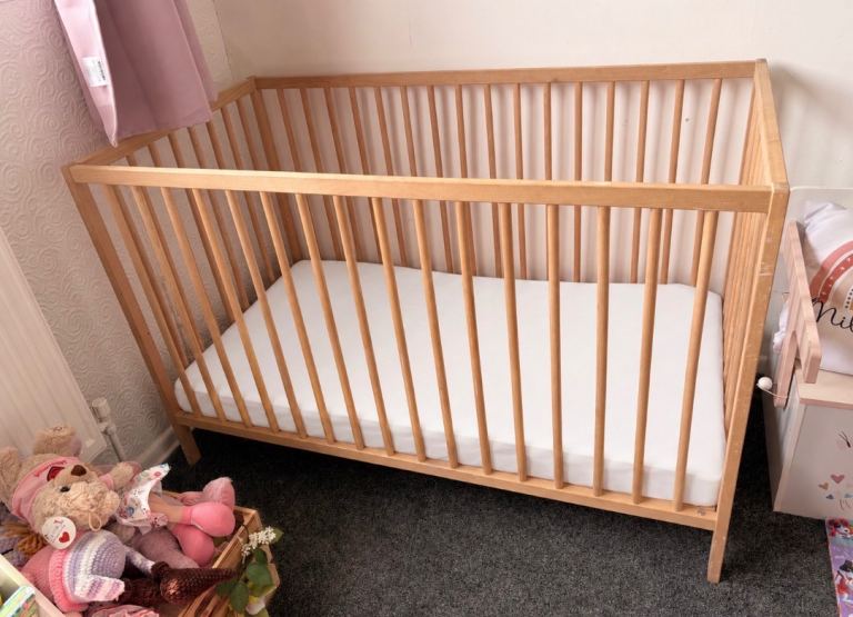 Wooden Baby Cot without Mattress – Good Condition