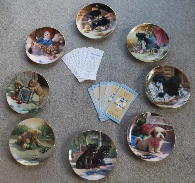 Hamilton Collection ‘Puppy Playtime’ plates