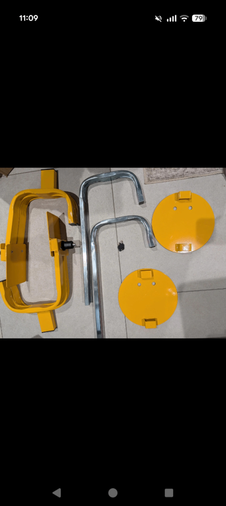 Heavy Duty Steel Wheel Clamp for Caravans & Trailers - Secure Anti-Theft Safety Lock (19"-23") hi