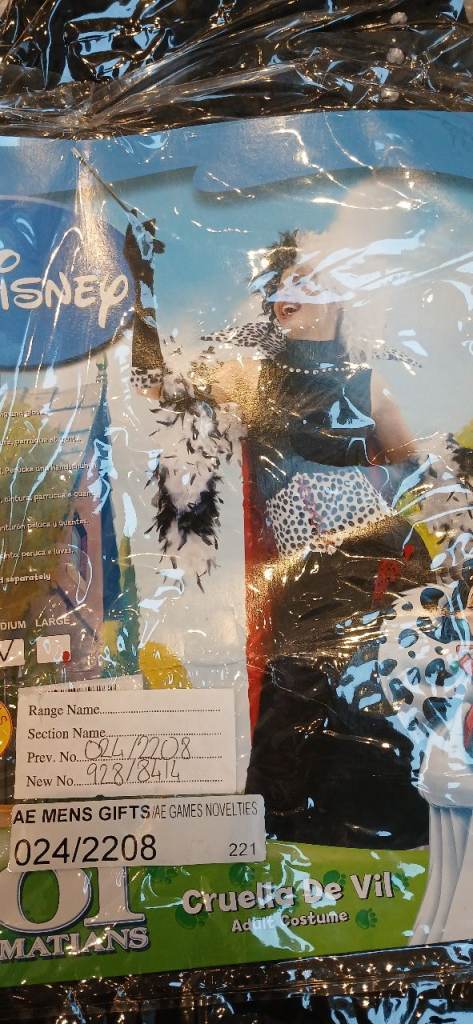 Rubie's Cruella De Vil Costume - Adult Medium, New