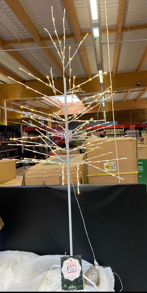 1.8m White LED Twig Tree BNWT 