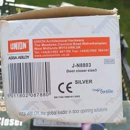UNION Architectural Hardware Door Closer Size 3 - New Silver