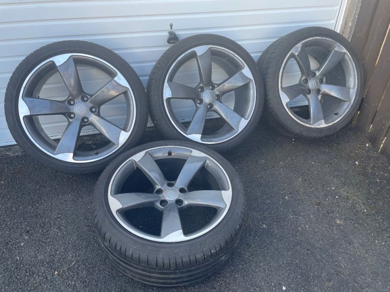 Audi 19" x4 Rotor Diamond Cut Alloy Ronal Wheels 9J ET33 255/35 Pirelli P Zero