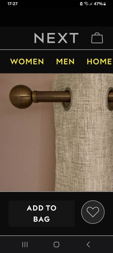 Next lined  curtains 90 -72