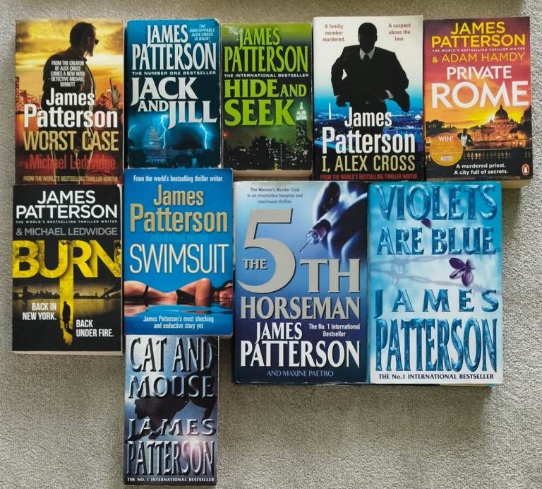 £15 James Patterson Book Bundle - 10 Thrillers, Good Condition