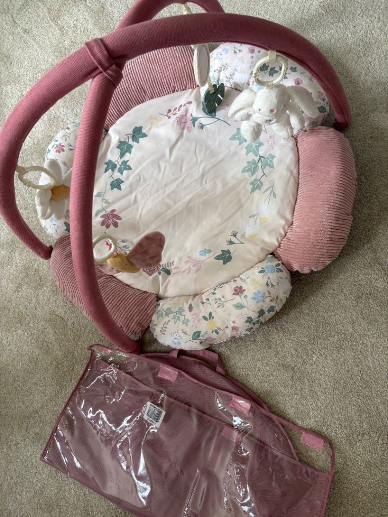 Baby Activity Play Mat - Pink Floral Design