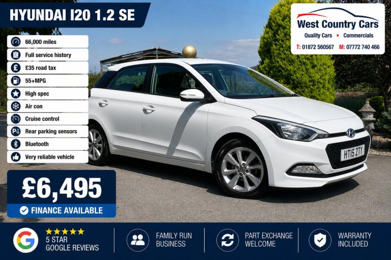2015 Hyundai i20 1.2 SE 5dr HATCHBACK Petrol Manual