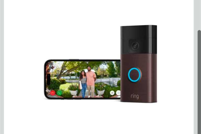 Ring Video Doorbell – Brown, Excellent Condition
