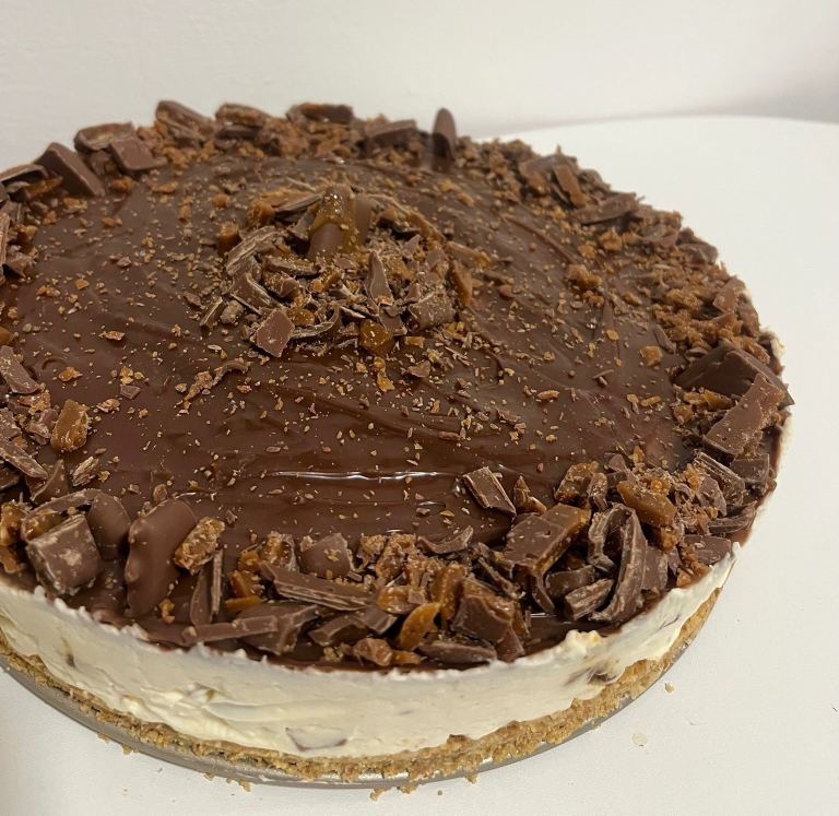 Delicious Homemade Chocolate Caramel Cheesecake