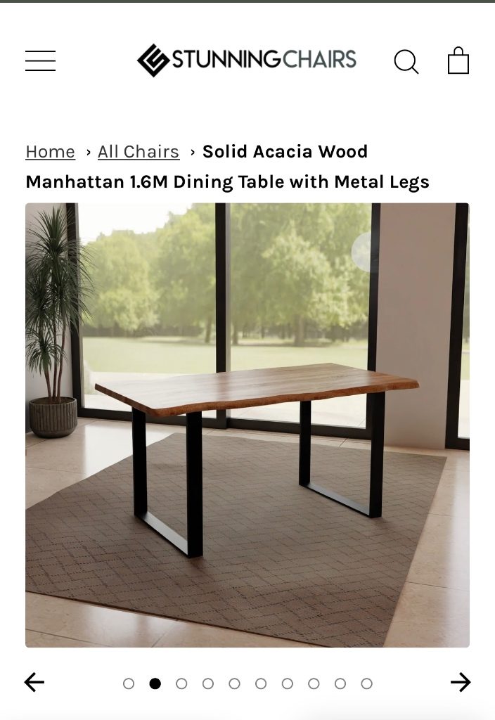 Acacia wood table 