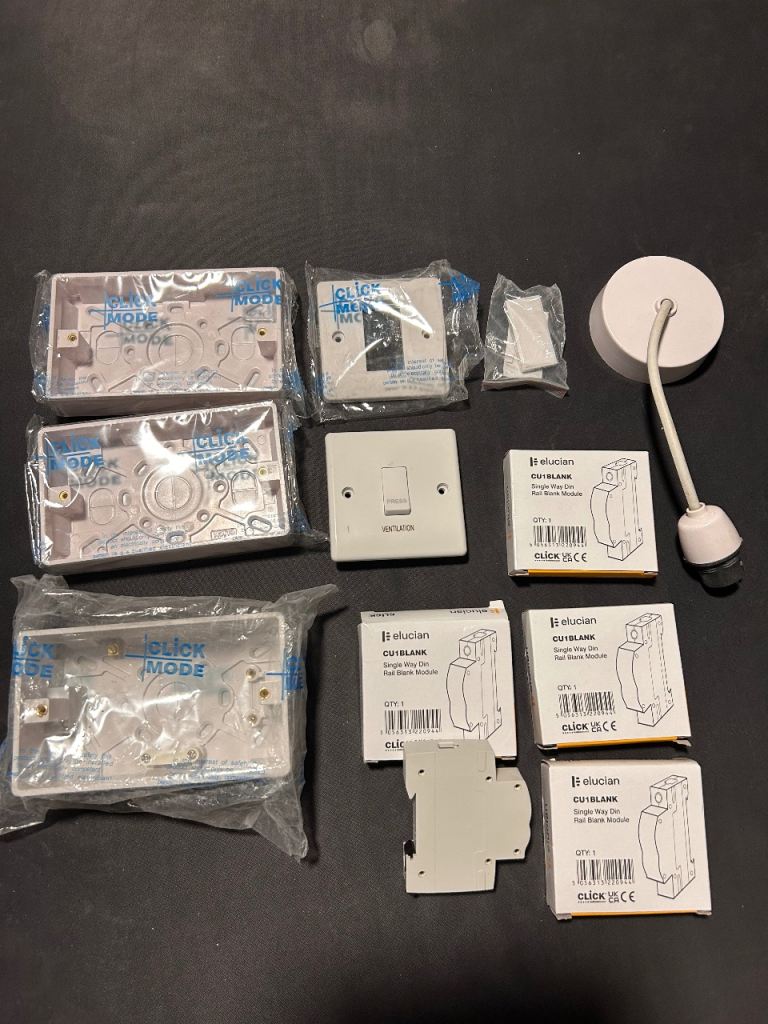 New Click Mode Electrical Back Boxes and DIN Rail Blanks