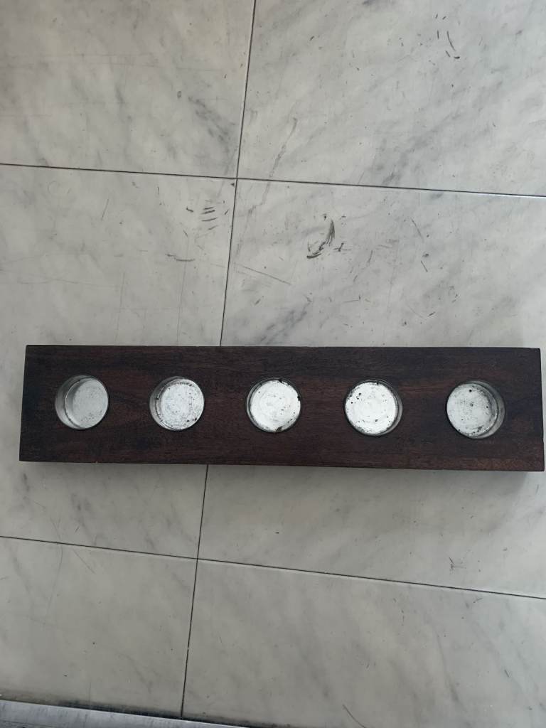 5 Hole Wooden Tealight Candle Holder