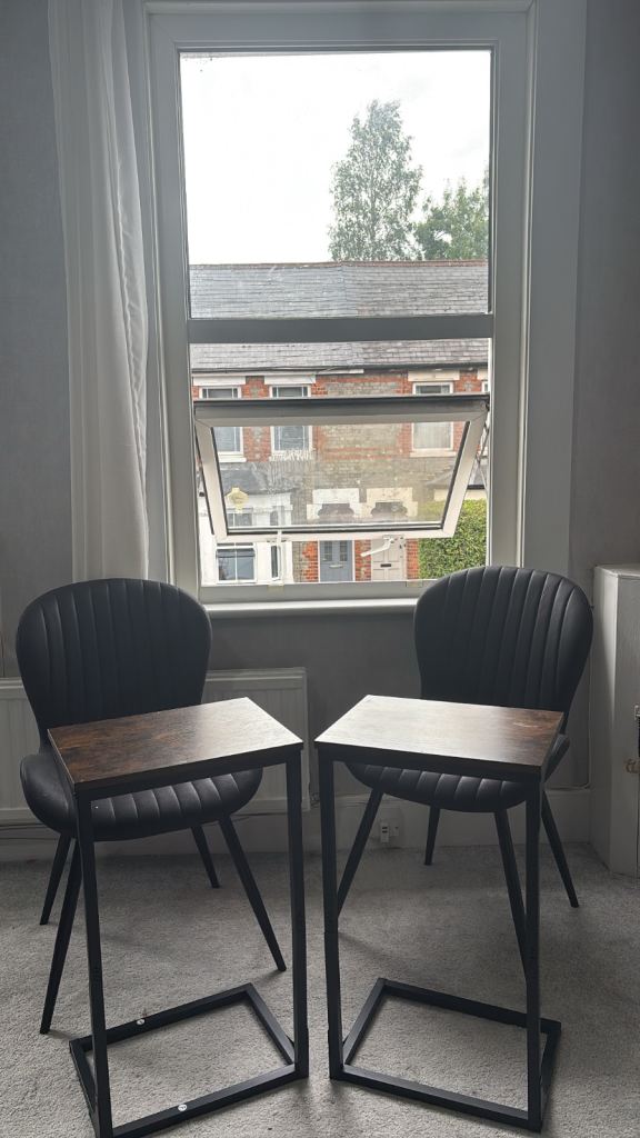 Pair of Modern C-Shaped Side Tables – Excellent Condition