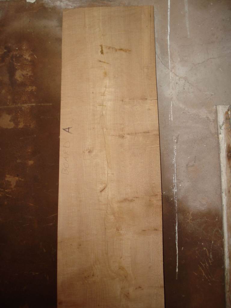 VERY LARGE AND THICK ELM BOARD SLAB 100" X 15" X 1.3" BOARD A