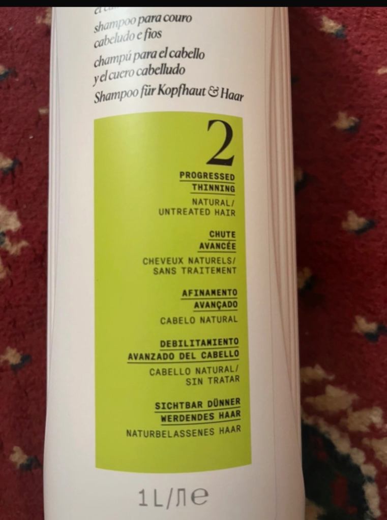 NIOXIN SCALP AND HAIR THICKENING SYSTEM 2 SHAMPOO FOR NATURAL HAIR WITH PROGRESSED THINNING 1L 