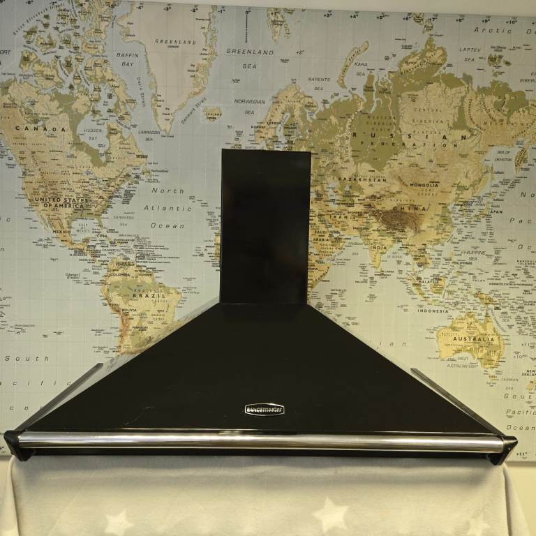 Rangemaster Classic Range Cooker Hood Extractor Fan In Black 90cm 